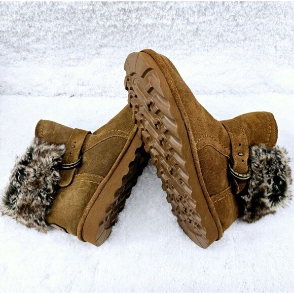 BEARPAW Koko Hickory Suede Faux Fur Winter Bootie Size 9 Medium New No Box - Picture 6 of 9